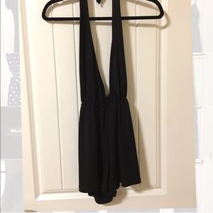 Black adjustable romper